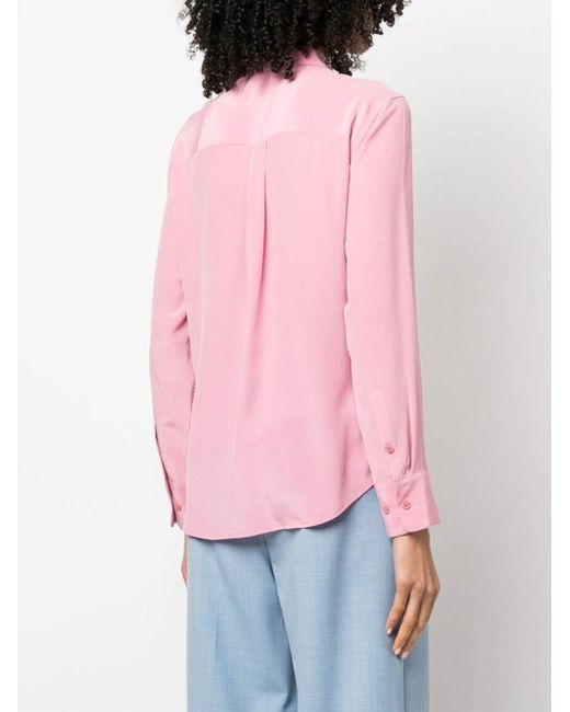 Equipment Pink Long Sleeved Shirt