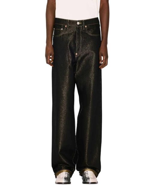 KENZO Black Wide-Leg Jeans With Cuffs for men