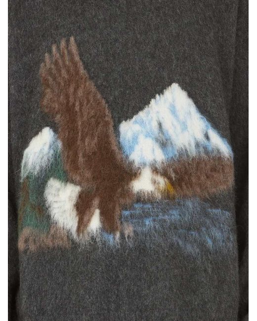 Maison Margiela Black Intarsia Sweater for men