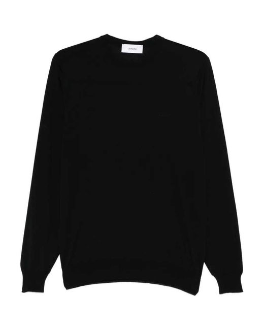 Lardini Black Wool Turtleneck Sweater for men