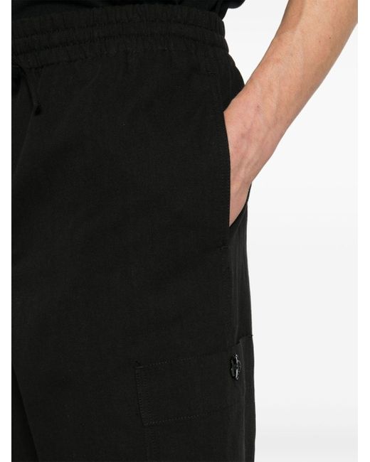 KENZO Black Drawstring Trousers for men