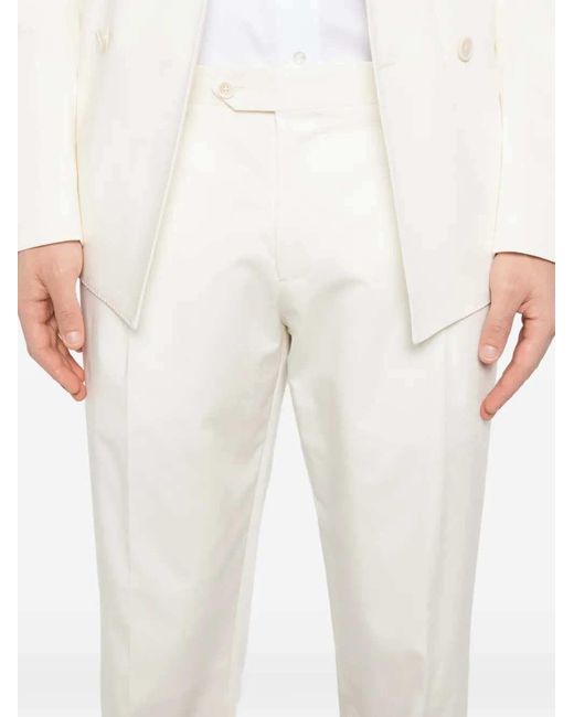 Lardini White Double-Breasted Suit for men