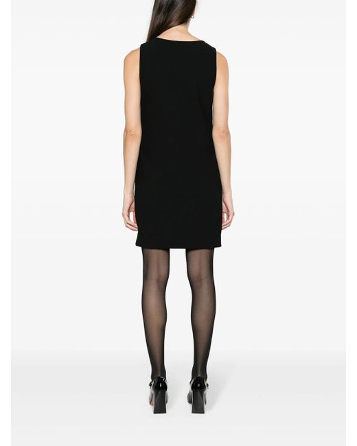 Moschino Black Short Dress With Application