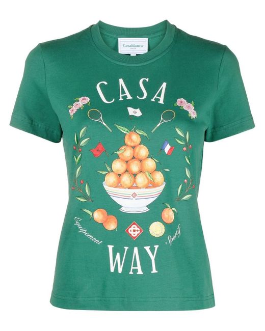 Casablancabrand Green Casa Way T-Shirt