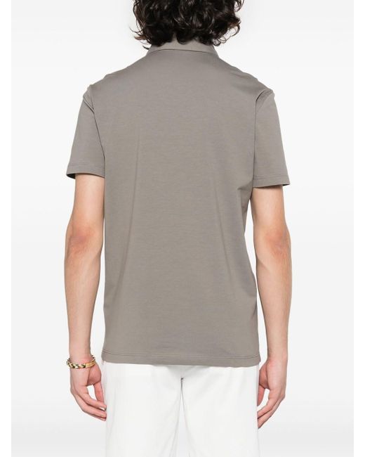 Malo Gray Jersey Polo Shirt for men