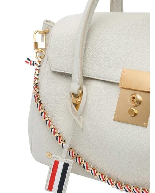 Thom Browne White Bolton Tote Bag