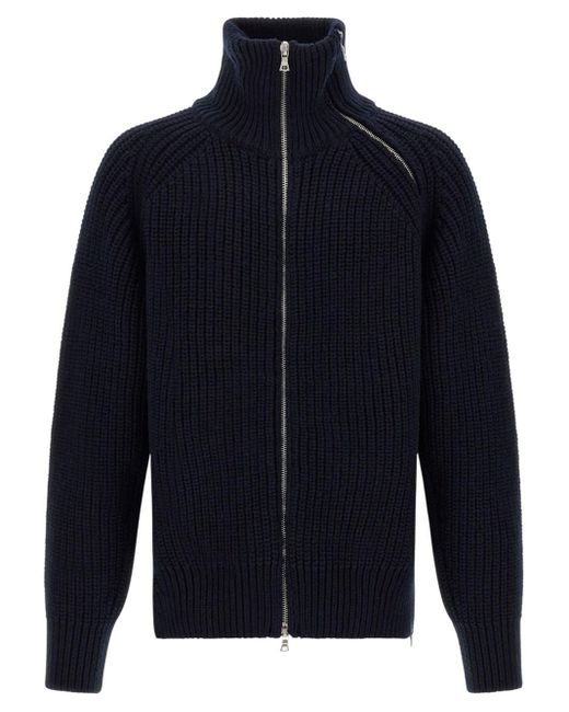 Dries Van Noten Monty Full-Zip Turtleneck Sweater in Blue for Men