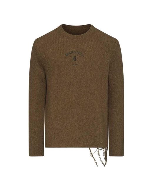 MM6 by Maison Margiela Green Wool-Blend Sweater for men