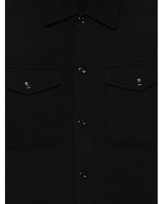 Lardini Black Button-Down Cardigan With Flap Pockets for men
