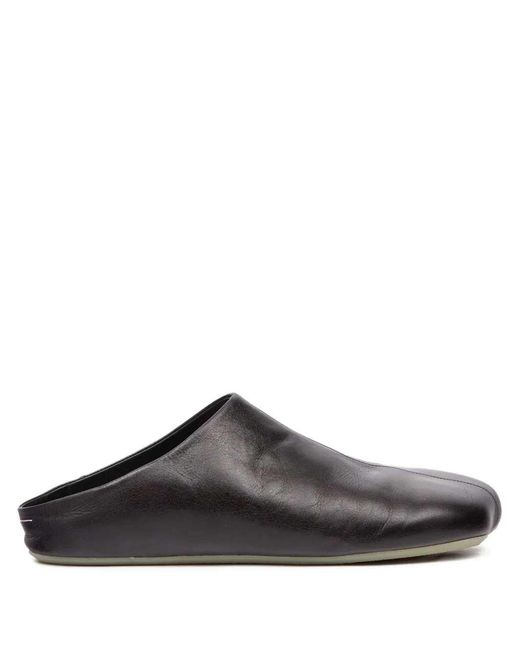 MM6 by Maison Margiela Brown Square-Toe Slippers for men