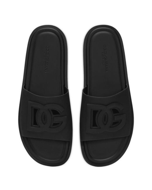 Dolce & Gabbana Black Polyethylene Slides Shoe for men
