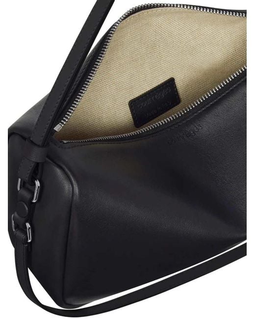 Courreges Black Three Sixty Small Crossbody Bag