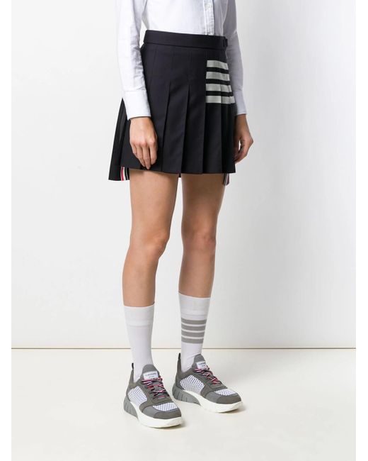 Thom Browne Black Pleated Mini Skirt