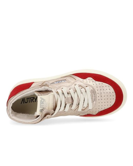 Autry Pink `S High-Top Sneakers