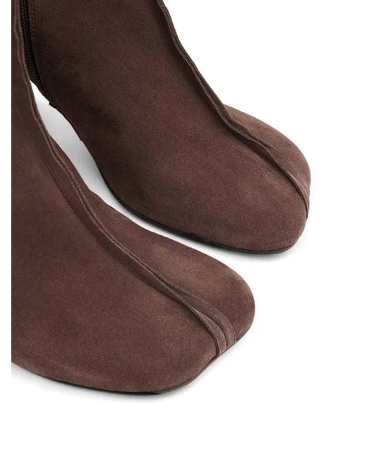 MM6 by Maison Margiela Brown Anatomic Ankle Boots