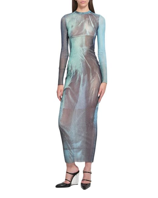 Abito Lungo Blu Da Donna-Donna di Jean Paul Gaultier in Blue