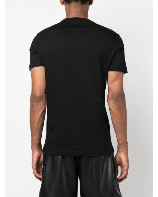 Versace Black T-Shirt With Print for men