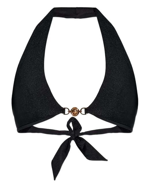 Versace Black Medusa Bikini Top