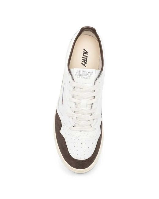Autry White Leather Sneakers With Medalist Inserts for men