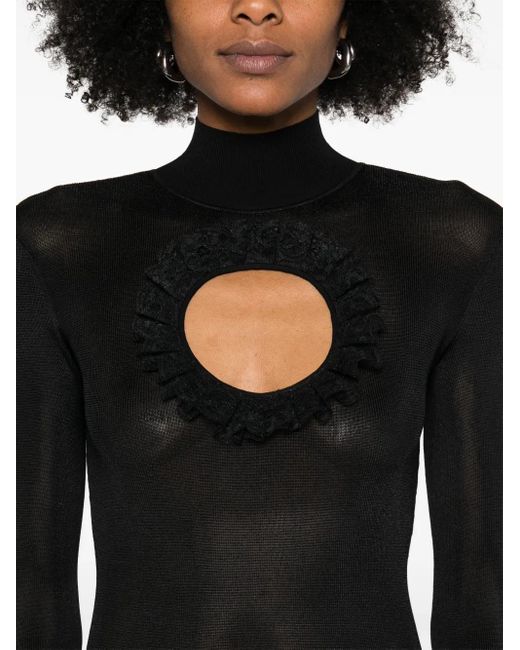 Abito Lungo di Christopher Kane X Self Portrait in Black