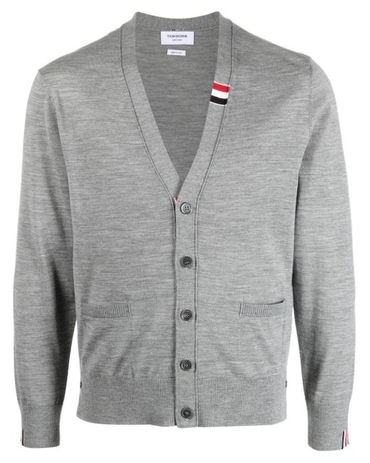 Thom Browne Gray Cardigan With Buttons for men