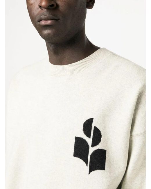 Isabel Marant White Atley Sweater for men