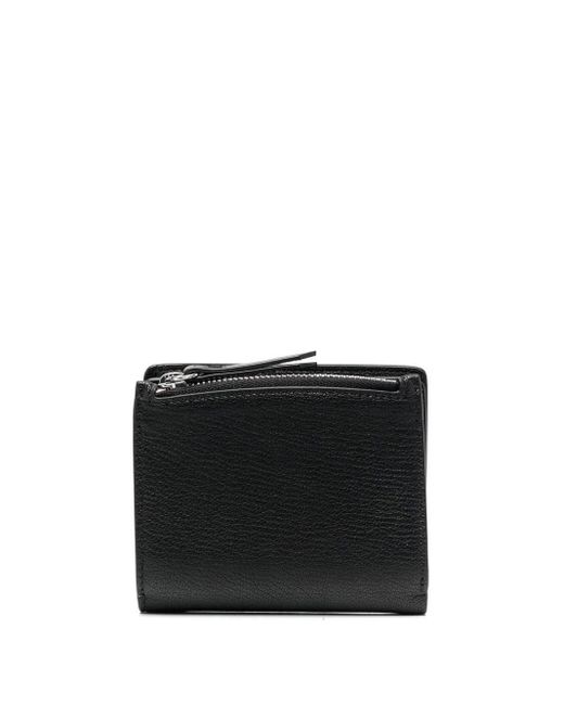 Maison Margiela Black Bi-Fold Wallet With Contrast Stitching for men