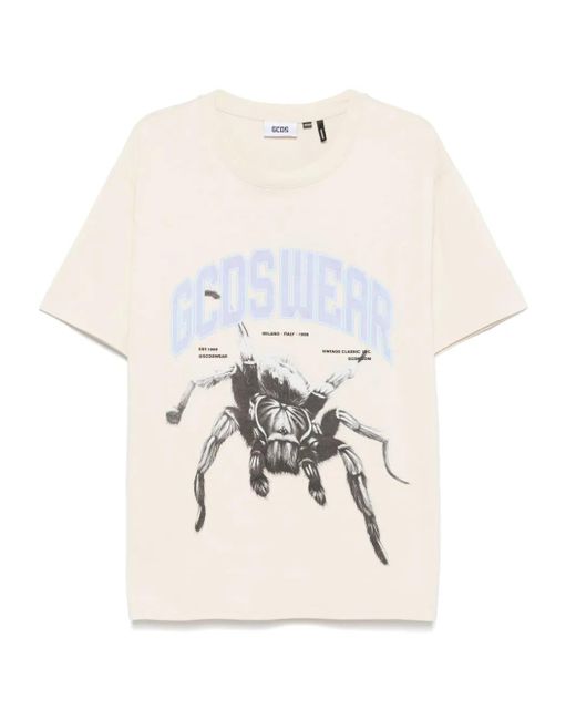 Gcds White Spider T-Shirt for men