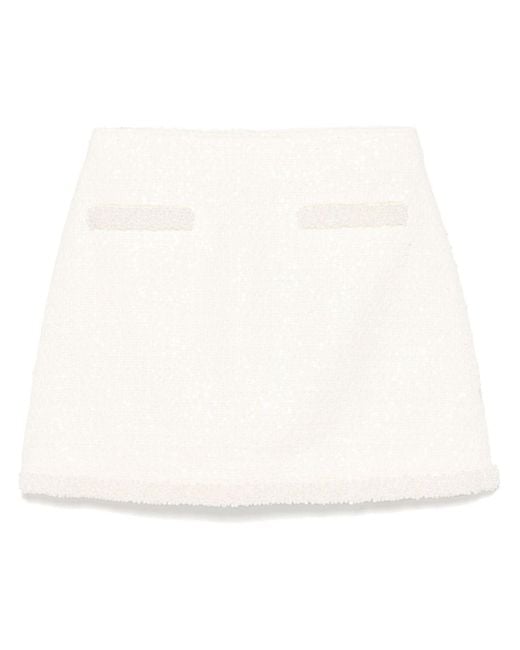 Self-Portrait White Miniskirt With Decoration