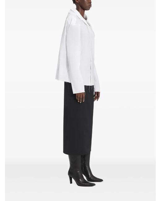 MM6 by Maison Margiela White Long-Sleeved Shirt