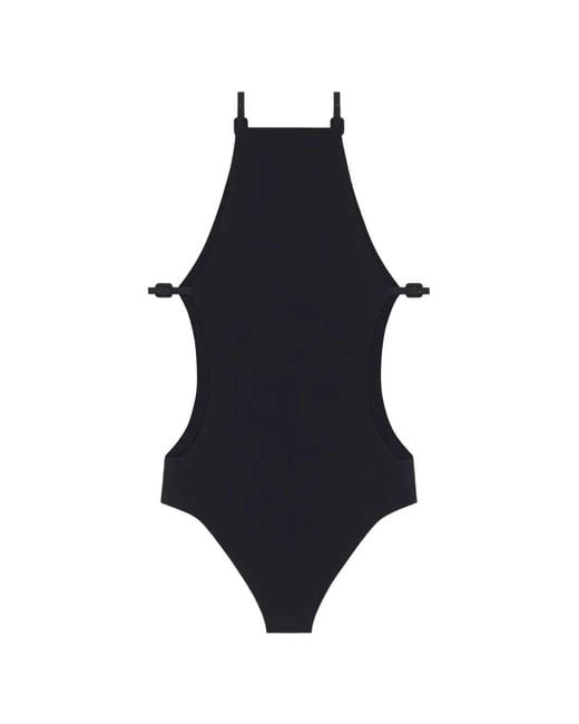 Courreges Black One-Piece Swimsuit With Cut-Out Detail