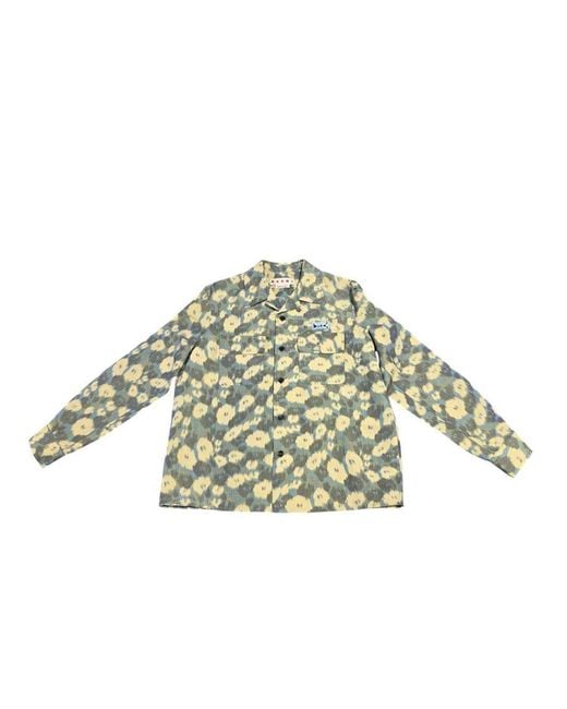 Marni Metallic Floral Shirt for men