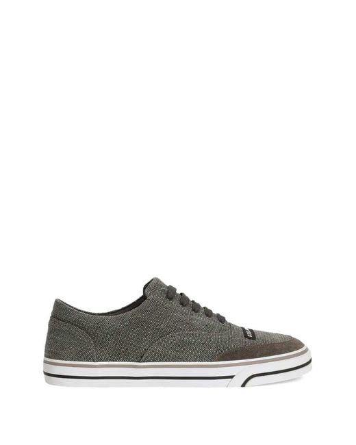 Dolce & Gabbana Gray Sailing Linen Sneakers for men