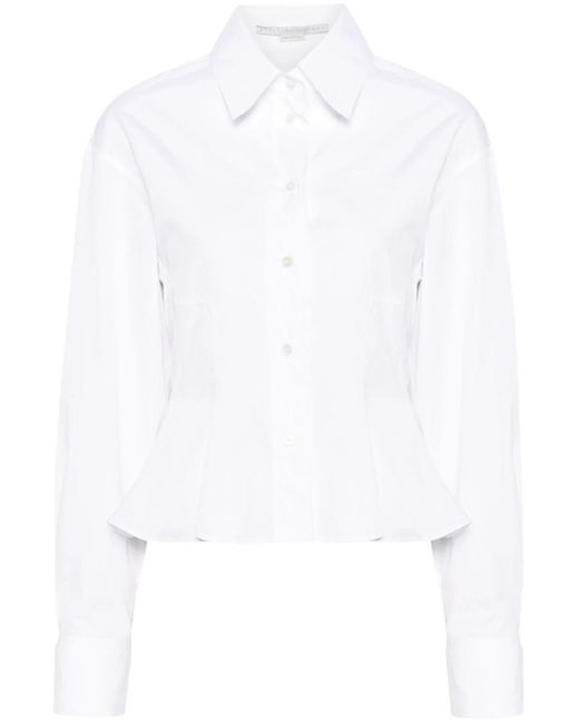 Stella McCartney White Peplum-waist Cotton Shirt