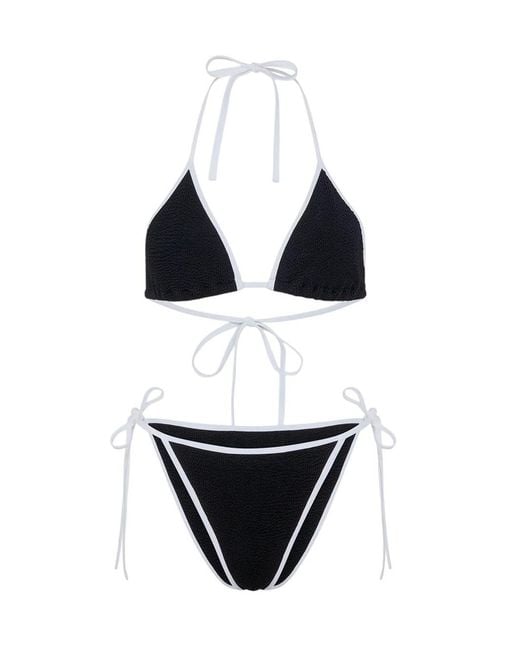 Hunza G Black Gina Bikini Contrast