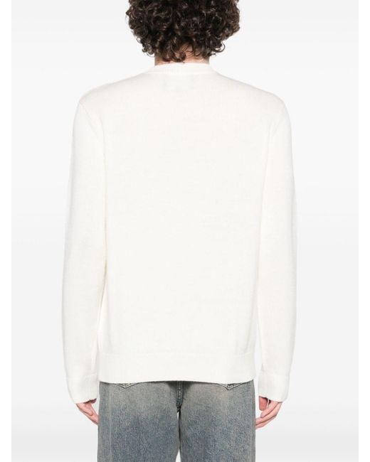 John Richmond White Ortex Sweater for men