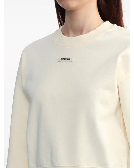 Jacquemus White Sweatshirt With Application