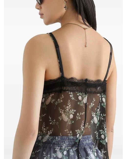 Dolce & Gabbana Black Dolce & Gabbana Floral Top