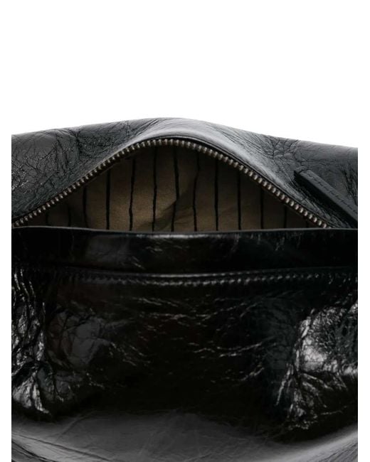 Uma Wang Black Leather Shoulder Bag