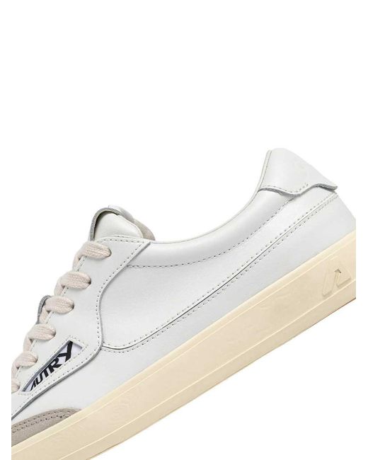Autry White Windscape Low Leather Sneakers