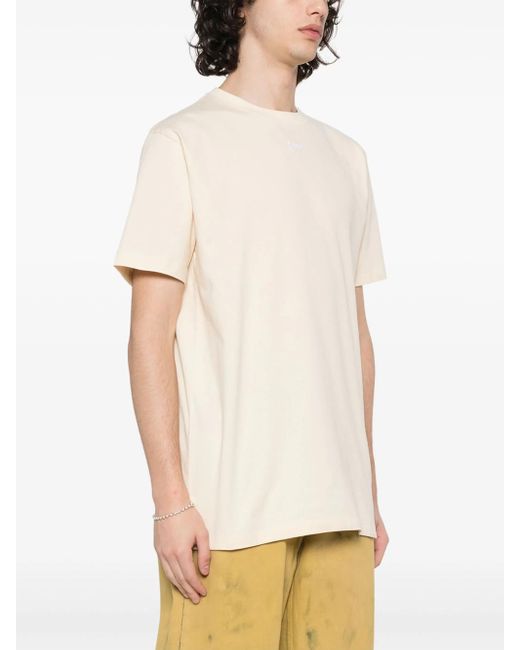 Off-White c/o Virgil Abloh Natural Off- Cotton T-Shirt With Arrows Emblem for men