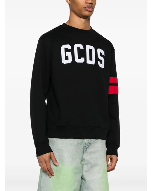 Felpa Con Logo di Gcds in Black da Uomo
