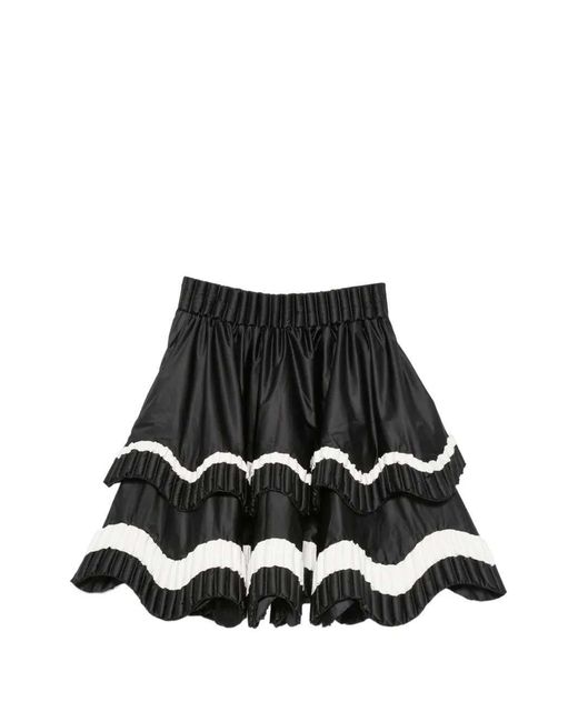 RAXXY Black Kilt-Style Skirt