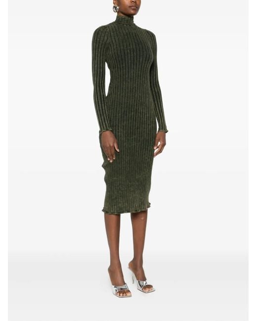 Abito D-Wavya Midi A Coste-Donna di DIESEL in Green