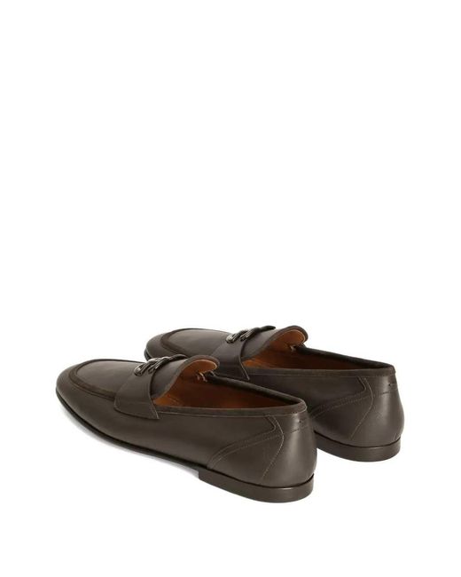 Dolce & Gabbana Gray Loafers With Logo Plaque for men