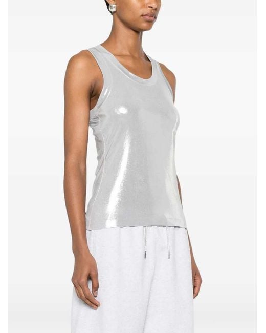 Norma Kamali Gray Racerback Top