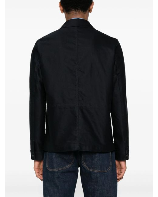 Tom Ford Blue Shirt Jacket With Wide Collar for men
