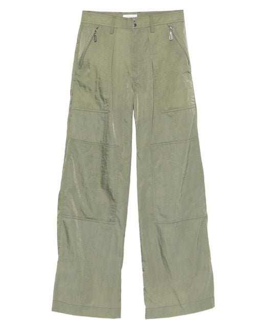 Pantaloni Con Tasche Plissettate di Rabanne in Green