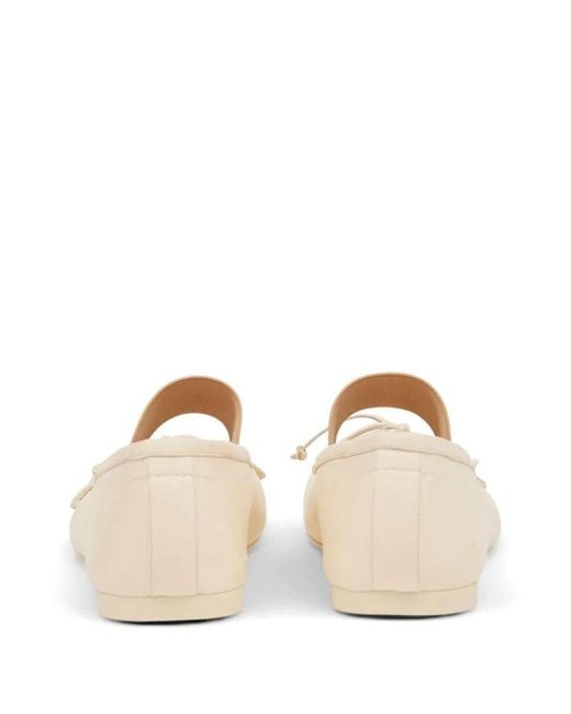 MM6 by Maison Margiela Natural Anatomic Ballet Flats With Numerical Graphic