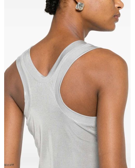 Norma Kamali Gray Racerback Top